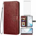 thumbnail image 1 of Mobile Phone Cover for Samsung Note 10, Cover Premium Pu Leather Tpu Flip Cover Magnetic Closure Card Holder Stand Function Wallet with Lanyard Protective Cover, 1 of 7