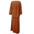 thumbnail image 4 of NMMUED Muslim Women Clothing Maxi Skirt Set Abayas for Women Muslim Abaya Dress Prayer Dress for Women Muslim, Coffee XXL, 4 of 5