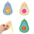 thumbnail image 2 of Juguete De Silicona Para Apretar De Aguacate De Simulación Linda Con Hebilla Y Cordón Portátil Para Aliviar El Estrés Juguete Sensorial De Burbuja De Prensa Para Niños Trabajadores De Oficina Serendint FN007128-04, 2 of 6
