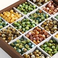 thumbnail image 2 of 8/10/12mm Large Multi-Color Vintage Oil Painting Resin Beads - Green, Blue, Pink, Golden, Brown, Turquoise, Yellow, White, Spherical Craft Beads for DIY Jewelry Making, Necklace, Earrings, 2 of 13