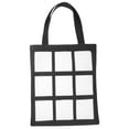 thumbnail image 5 of DINHEAROM 1Set Cotton Linen Tote Bag for Shopping Reusable Grocery Bags with Sublimation Design, 5 of 7