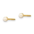 thumbnail image 2 of Real 14kt Yellow Gold Madi K 2-3mm Button Freshwater Cultured Pearl Screwback Post Earrings; for Adults and Teens; for Women and Men, 2 of 3