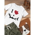 thumbnail image 3 of I Love Sharks. Toddler T-Shirt,  5 Toddler, 3 of 4