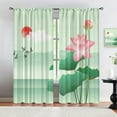 thumbnail image 4 of Lotus Flower Curtains & Drapes 42x63in - Clouds Sun Wild Goose Thermal Insulated Blackout Curtains, Japanese Style Window Treatments for Living Room Bedroom Kitchen Dining Kid Room Balcony, 4 of 6