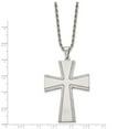 thumbnail image 3 of White Stainless Steel necklace with pendant Men's 24 in 2 mm, 3 of 3