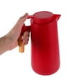 thumbnail image 5 of HEANUJJ Red Glass Coffee Carafe with Plastic Handle, Hot Liquid Retention, Ideal for Parties and Outdoor Activities, 1 Set, 5 of 7