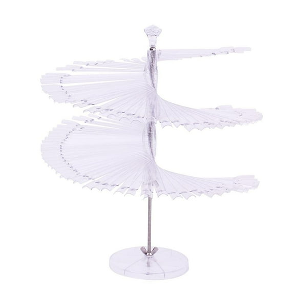 YIMART 120 Sticks Clear Nail Art Color Chart Display Stand Spiral False Nails Display Shelf Practice Tools For Solon Nails Polish Gel Show