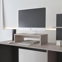 Sturdy White Oak Monitor Stand - Ideal Height & Fit