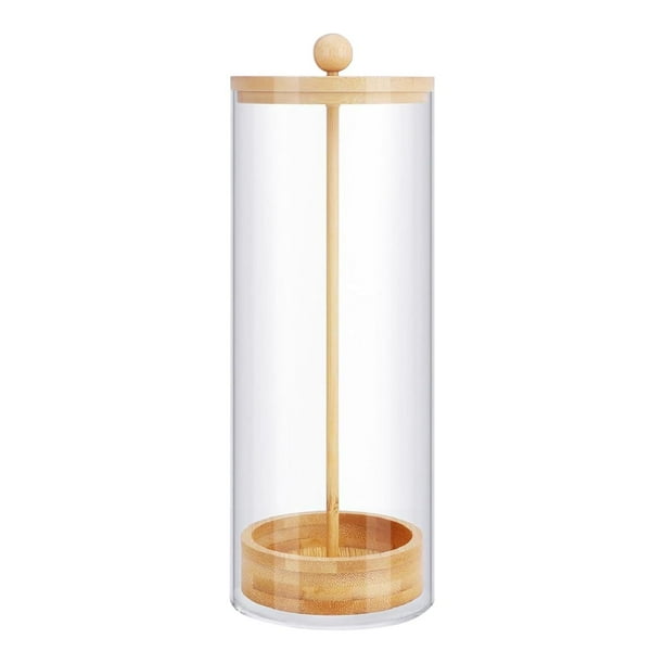 Porta Tubularis Dispensador Tubularis con Tapa Acrílico Transparente para Beber Tubularis Altura 25 cm