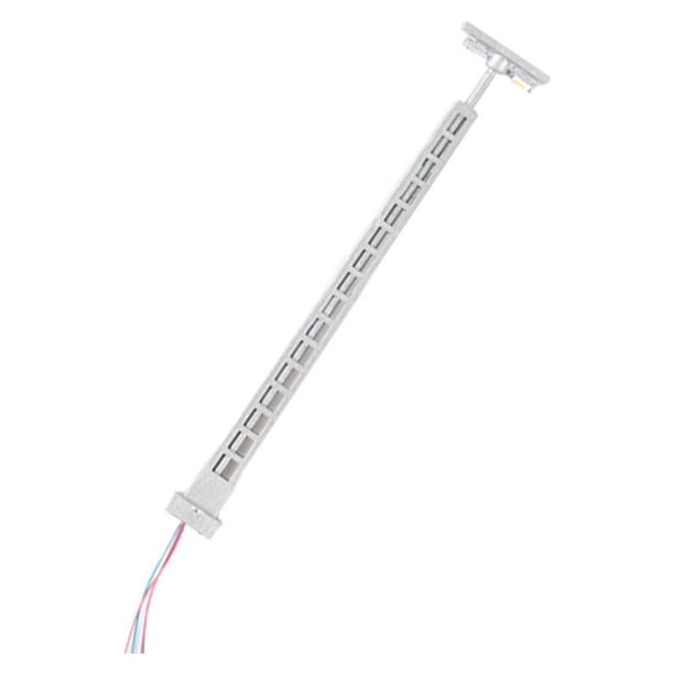 Monstrate Modelo de lámpara de vía férrea, accesorios de paisaje al aire libre, poste de luz LED de Metal, decoración, escalera, farolas, Artesanía Plata (luz cálida)