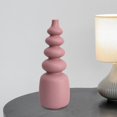 thumbnail image 4 of Decoración de jrones de cerámica pa flores, jrón alto de cuello tístico, jrón moderno pa decoración pa pa cocina, oficina, Rosa púrpura perfecl Florero moderno, 4 of 8