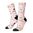 thumbnail image 2 of Uemuo Cute Sushi Pattern Women's Crew Socks, Soft Durable Breathable Moisture-Wicking with Odor Control Cotton socks, 2 of 9