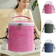 thumbnail image 1 of Insulated Lunch Bag, Large Capacity Reusable Lunchbox, Portable Cooler with Zippered Pockets, Polyester Fabric for Home and Work,Machine Wash,YISHFHP,Blue, 1 of 9