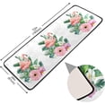 thumbnail image 2 of SKYSONIC 2X6 Feet Leaves Flowers Birds Runner Rug with Rubber Backing, Watercolor Flamingo Non Slip Entryway Rug Runner Washable Soft Area Rug Carpet for Hallway Bedroom Kitchen Decor, 2 of 6