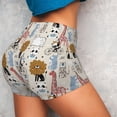 thumbnail image 4 of Lsque Hand Drawn Animals Pattern High Waisted Biker Shorts for Women-Tummy Control Fitness Athletic Workout Running Yoga Gym Shorts,Moisture-Wicking-XX-Large, 4 of 9
