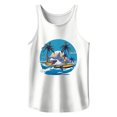 thumbnail image 3 of Tank Tops Men Funny Sleeveless Crewneck Graphic T Shirts Casual Beach Summer Athletic Muscle Breathable Vests White L, 3 of 3