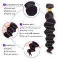 thumbnail image 2 of Ustar Brazilian Virgin Hair Loose Wave Bundles Loose Deep Wave Bundles Human Hair Bundles Weave Hair Human Bundles Natural Black Color 18 Inch, 2 of 5