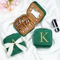 thumbnail image 5 of PARIMA Travel Jewelry Case, Small Travel Jewelry Boxes for Women, Personalized Custom Monogrammed Initial Jewelry Case Letter Jewelry Box for Women, 5 of 7