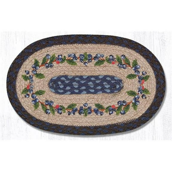 Capitol Importing 81-312BV 10 x 15 in. Blueberry Vine Printed Oval Swatch