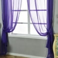 thumbnail image 4 of Efavormart 2 Panels Purple Sheer Organza Window Drapery with Rod Pocket Window Treatment Curtain Panels - 52"x 108", 4 of 9