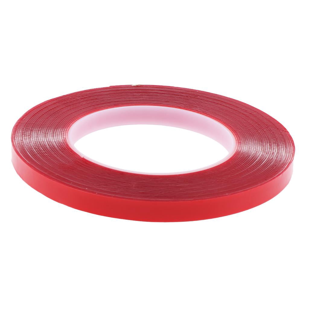 FITYLE 2x2 Rolls Red Tape Heat Resistant Strong Double Sided Adhesive Sticker 10mx1cm