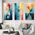 thumbnail image 1 of Designart "Circular Harmony Contemplating Divinity VI" Modern Geometric Framed Wall Art Set Of 3 - Turquoise Abstract Frame Gallery Set For Office Decor, 1 of 6