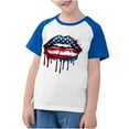 thumbnail image 3 of OKSALE Girls T Shirt Size 10-14 Little Girls 4th of July Shirts Funny American Flag Graphic Tees USA Stars Stripes Lip Graphic Tees Kids Toddlers Patriotic Short Sleeve T-Shirts 2-14 Years, 3 of 8