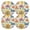 Orange, variant on Ryvnso Carton Magic Mushrooms Flower Round Plate Mats Dining Table Placemat Set of 4 for Holiday Decoration