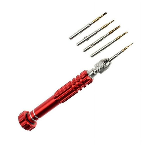 Red 5 in 1 Precision Torx Screwdriver Cellphone Watch Repair Mixed Set Precision Screw Phone Watch Repair Tool Kit