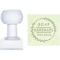thumbnail image 1 of Sello de jabón hecho a mano con letras estampadas, sello cuadrado de 1,3 pulgadas, sello de jabón natural con mango., 1 of 9
