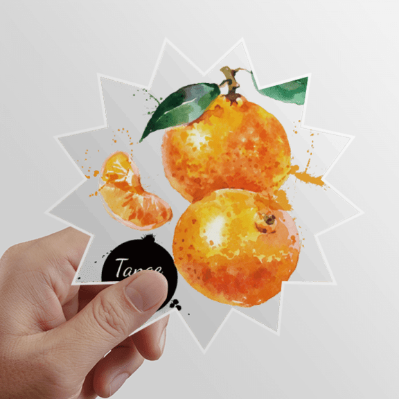 Tangerine Fruit Tasty Healthy Watercolor Sun Vinyl Sticker Luggage Graffiti Flower Decal