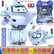 New Hot Super Wings 2" Scale Mini Transforming Anime Deformation Plane Robot Action Figures Transformation Toys Gifts For Kids
