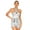 Silver, variant on Women's Latin Dance Dress Crisscross Sequins Tassel Halter Bodysuit Salsa Cha-Cha Rumba Red S