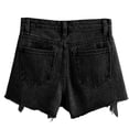 thumbnail image 6 of Wuphunn Womens Jean Shorts High Waisted Casual Shorts for Women Plus Size Jean Shorts Jean Shorts Womens Stretchy Women's Jean Shorts Shorts for Women Trendy Bike Shorts Women Black L, 6 of 7