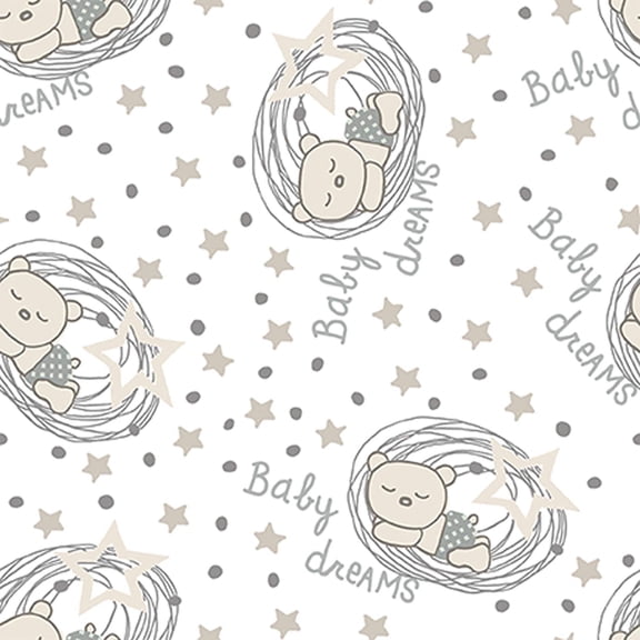 Itty Bitty Jack Baby Dreams Bear Cotton Flannel Fabric
