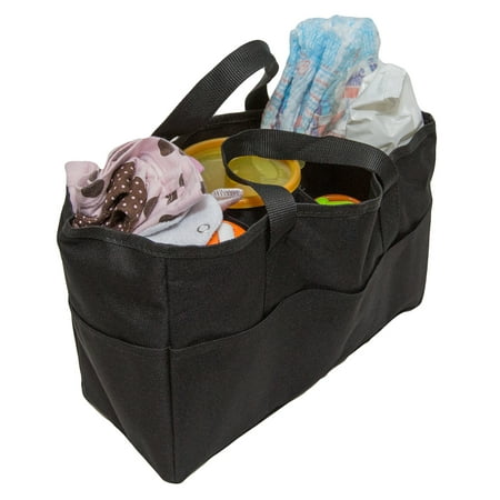 Mommy Knows Best Diaper Bag Insert Organizer for Mom with 5 Outside & 6 Inside Storage Pockets - Transform Any Mom's Purse, Handbag, Backpack, or Tote (Best Diaper Bag Organizer)