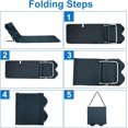 thumbnail image 5 of FYBTO Chaise de Plage Portable, Chaise de Camping, Chaise de Plage Pliante avec Support Dorsal et Sac de Rangement, Chaise de Plage Inclinable Réglable Légère pour Voyage Pêche Randonnée (Longue, Bleu Profond)-1067, 5 of 5