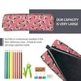thumbnail image 5 of Cauagu French Bulldog Face Print Leather Pencil Pen Case - Stationery Bag Portable Stationery Bag Big Capacity Pencil Pouch Cosmetic Organizer Bag for Men & Women, 5 of 7