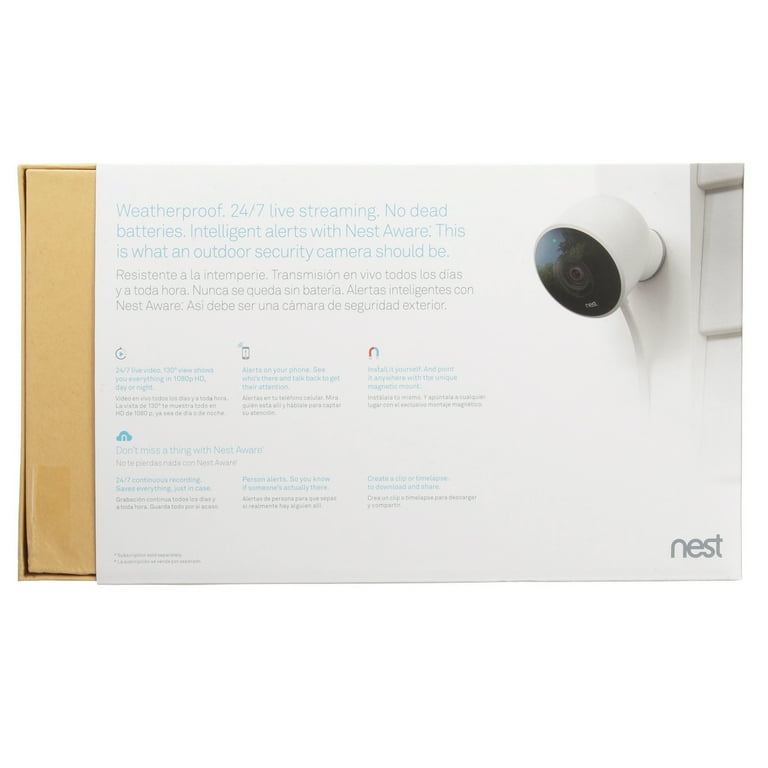 Google Nest Cam Outdoor Security Camera, 2-Pack - Smart Home