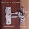 thumbnail image 4 of 90Degree Flip Right Angle Door Lock Buckle Lock Bolt Lock Cam Lock For Door And Window Sliding Lock Bar Bolt Barn Door Lock Sliding Latch, 4 of 4