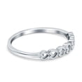 thumbnail image 2 of Hearts Band Rhodium Plated Ring Solid 925 Sterling Silver Size 9, 2 of 6