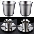 thumbnail image 2 of Taza de café apilable/taza de té/vasos de cerveza refrescantes, taza de acero inoxidable ideal para viajes, al aire libre, camping y todos los días, 2 of 5