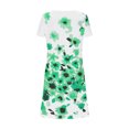 thumbnail image 5 of Wlylongift Summer Women's Fashion Banquet Dress Slim Fit Floral Short Sleeve Hip-Covering Dress V-Neck Mid-Calf Dress, 5 of 5