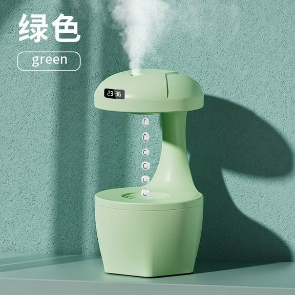 xjwjuw Reverseflow Water Droplet Humidifier, 800ml Large Capacity Quiet Mist Humidifier, Intelligent Display & Dry Burn Protection, Fine Mist for Bedroom, Living Room, Home Comfort