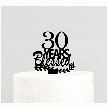 30th Birthday / Anniversary Blessed Years Cake Decoration