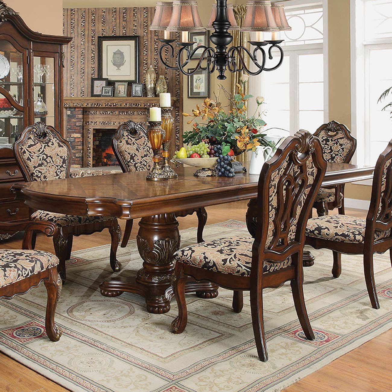 Furniture of America Lic Traditional Cherry 120-inch Dining Table