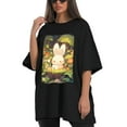 thumbnail image 4 of Plus Size Shirt for Women Black Tops for Women Short Sleeves Shirt for Women Cute Rabbit T Shirt Crewneck Shirt for Women XL, 4 of 5