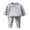 Gray, variant on Bovxnpu Girls Thermal Underwear Set Sleepwear Fleece Crew Neck Thermal Top and Cuffed Pants Base Layer Outfits Set