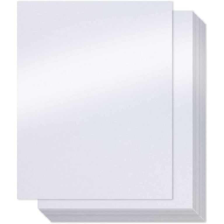 Shine PEARL White - Shimmer Metallic Card Stock Paper - 8.5 x 11