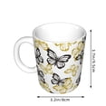 thumbnail image 2 of Yiaed Golden Glitter Butterflies Print Ceramics Coffee,Large Handle Design,Extra Large Tea and Coffee Cup for Office and Home Mugs, 2 of 6